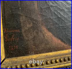 Portrait ancien 1870 Baronne de Ponsort Château de Bennes par Adrienne GEOFFROY