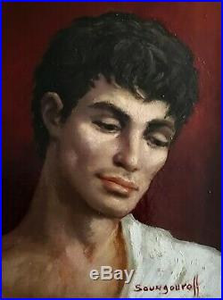 Portrait d'homme/ huile sur toile / réalisée par ANATOLA SOUNGOUROFF (1911-1982)