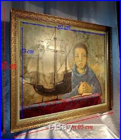 Portrait d'un Adolescent Bleu à la Caravelle Pierre Lavarenne Signe de Piste