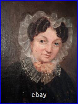 Portraits sur toile début XXe Dim. 24X32