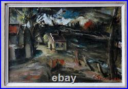 Puissant Paysage Crépusculaire 1940. Entre Fauvisme & Expressionnisme. Signé