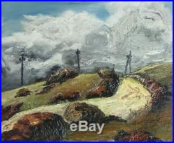 Puissant Paysage Sous L'orage 1950. Entre Impressionnisme & Fauvisme. Signé