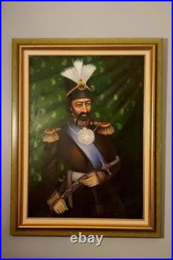 Qajar Nasser Al Din Shah oil painting