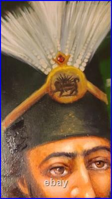 Qajar Nasser Al Din Shah oil painting