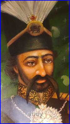 Qajar Nasser Al Din Shah oil painting