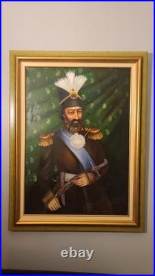 Qajar Nasser Al Din Shah oil painting