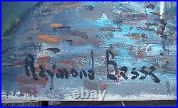 RAYMOND BESSE LES QUAIS VERS NOTRE-DAME PARIS sur TOILE 54 x 65 cm env