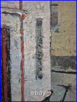 RENÉ GENIS (1922-2004) HUILE SUR TOILE SIGNÉE ENCADRÉE 37CM SUR 45CM Vue Urbaine