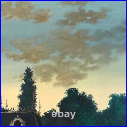 Rare huile sur toile de Gaston Bogaert (1918-2008). Surrealisme Belge. Magritte