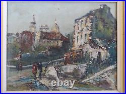 Raymond BESSE Montmartre Peinture Huile Sur Toile Paris Painting