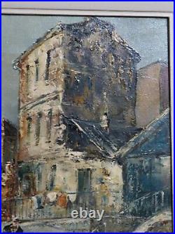 Raymond Besse, Huile sur toile, Paris Montmartre, Coin de la rue Saint Vincent