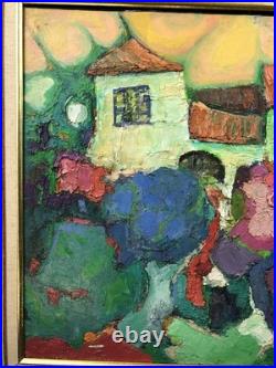 Raymond Solari (1946-1992) Huile sur toile Fauvisme Mas de Provence