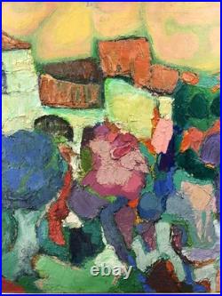 Raymond Solari (1946-1992) Huile sur toile Fauvisme Mas de Provence