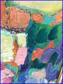 Raymond Solari (1946-1992) Huile sur toile Fauvisme Mas de Provence