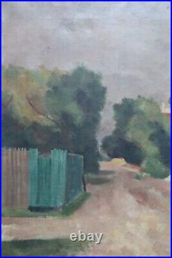 René Durey (1890-1959), Paysage de Banlieue (Paris), vers 1925, huile sur toile