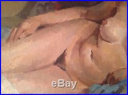 Richard MAGUET (1896-1940) Portrait de Femme Nue Huile sur toile Signée