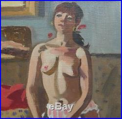 Robert LEPELTIER (1913-1996) Femme nue peinture vers 1960