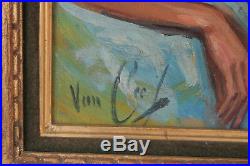Robert VAN CLEEF (1914-) Nue allongée Huile sur toile 46 x 38.5 cm