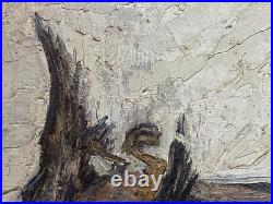 Robert Vignal (1929) Huile sur toile Signée Nature morte à l'oiseau 1970