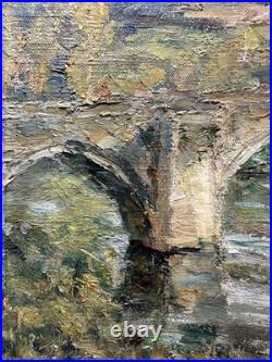 Roger SERPANTIE (1891-1974) huile sur toile vue présumée de l'Aveyron Occitanie