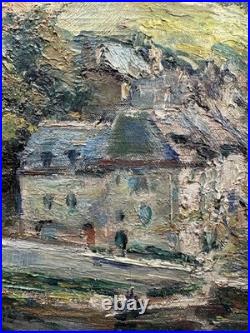 Roger SERPANTIE (1891-1974) huile sur toile vue présumée de l'Aveyron Occitanie