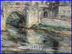 Roger SERPANTIE (1891-1974) huile sur toile vue présumée de l'Aveyron Occitanie