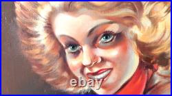 Roland Morisson (XXème) Nu au foulard rouge Huile sur toile signée et datée 49