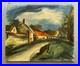 Rue de village, huile sur toile, porte une signature Vlaminck, peinture, tableau