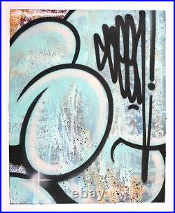 SEEN RICHARD MIRANDO peinture sur toile SIGNEE + STICKERS COPE2 JONONE BANKSY