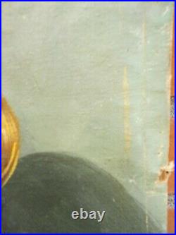 S. A. Halim Femme au Tambourin , Grand Orientaliste peint sur toile
