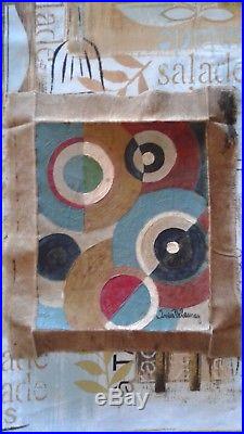 Sonia Delaunay (1885-1979) Huile Sur Toile Signée