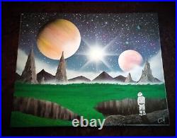 Spray Art Toile 50x40 Astronaut on an Alien Planet