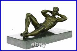 Statue homme nu bronze