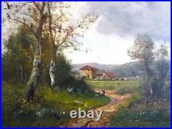 Superbe Peinture Signée-paysage Entre Barbizon & Impressionnisme-galien Laloue