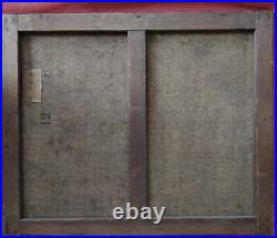 Superbe huile du XIX siècle par Alfred Godchaux paysage animé des pyrénées