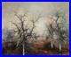 Superbe huile du XXe siècle par Michel Girard Verger dans la brume