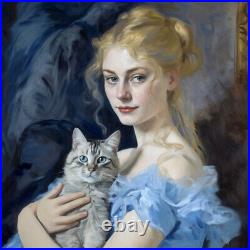 Superbe tableau dans le style de Edouard Manet 30 cm x 30 cm