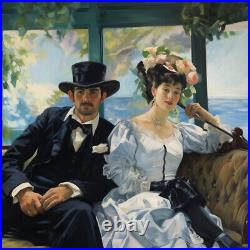 Superbe tableau dans le style de Edouard Manet 30 cm x 30 cm Superbe tableau dans le style de Edouard Manet 30 cm x 30 cm