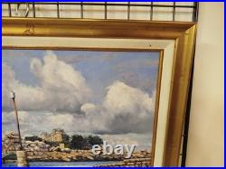 TABLEAU HUILE sur TOILE Costaeres Pascal Daussat Bateau Peinture 12MAG 30/01