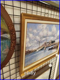 TABLEAU HUILE sur TOILE Costaeres Pascal Daussat Bateau Peinture 12MAG 30/01