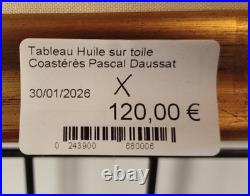 TABLEAU HUILE sur TOILE Costaeres Pascal Daussat Bateau Peinture 12MAG 30/01