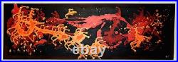 Tableau 150X50 sur toile 3D peinture Acrylique fait par artiste Claire Adamas