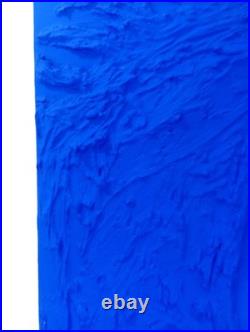 Tableau Abstrait Bleu Yves Klein Cheval Équitation Bleu Intense Vif Abstrait