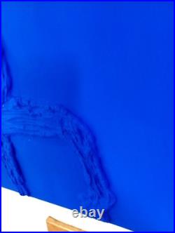 Tableau Abstrait Bleu Yves Klein Cheval Équitation Bleu Intense Vif Abstrait