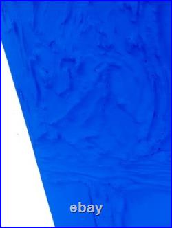 Tableau Abstrait Bleu Yves Klein Cheval Équitation Bleu Intense Vif Abstrait