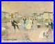 Tableau Ancien Huile Toile Portrait Famille Rassemblement Fête Odette PETITJEAN