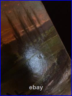 Tableau Ancien Peinture Huile HST Ecole de Barbizon Campagne Romantisme XIX 19