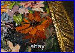 Tableau Armelle ANDREIS HST au couteau nature morte aux couleurs vitaminées