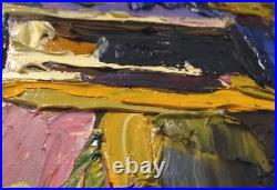 Tableau Armelle ANDREIS HST au couteau nature morte aux couleurs vitaminées