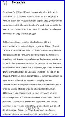 Tableau Fleurs Cuivre Olivier Flornoy 1894 1962 Magnifique Huile Sur Toile